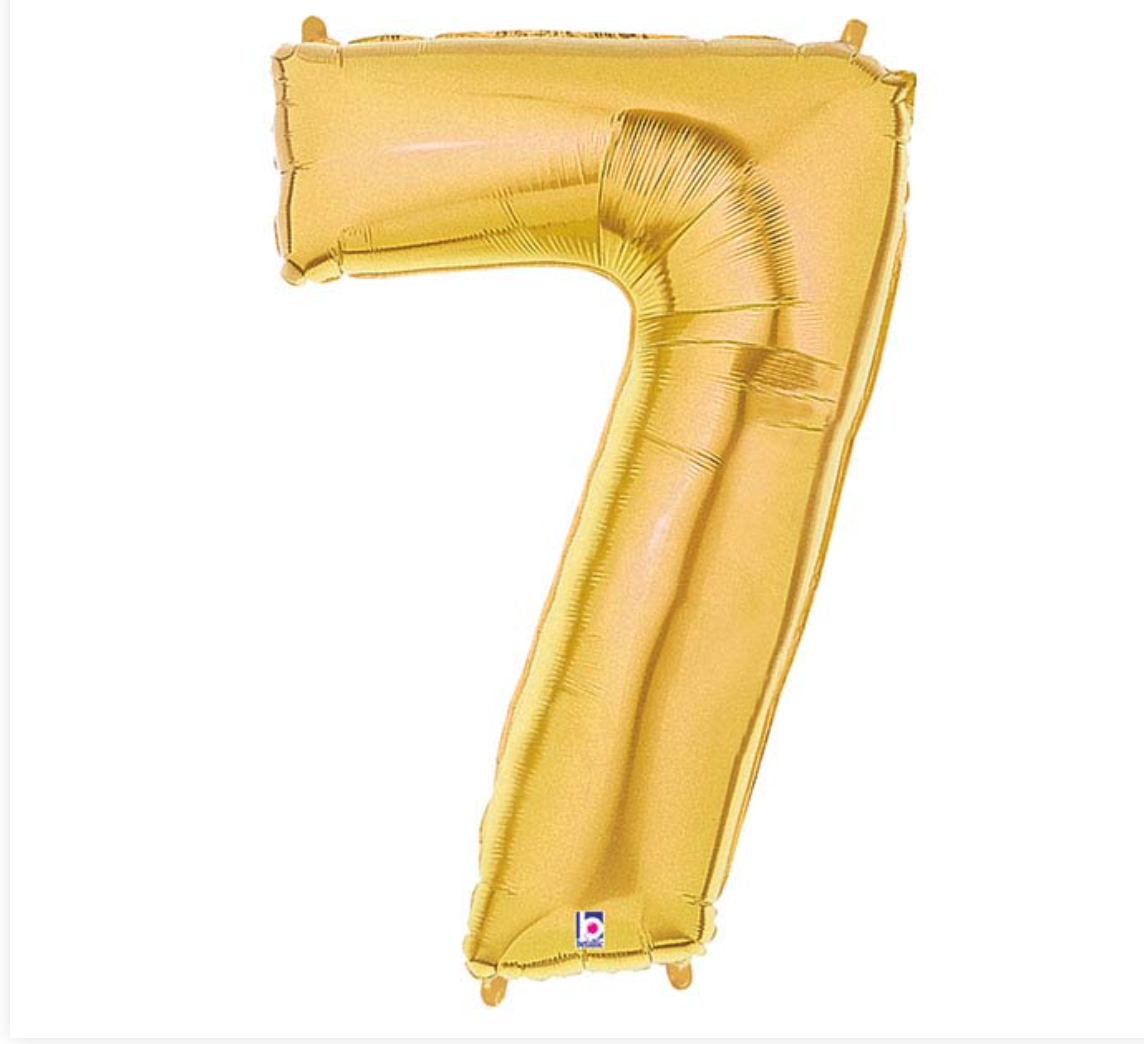 34" GOLD MEGALOON NUMBER BALLOON