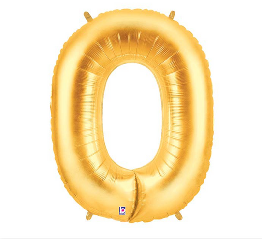 34" GOLD MEGALOON NUMBER BALLOON
