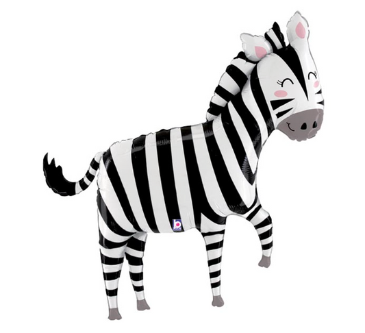 43" JUNGLE ZEBRA SHAPE BALLOON