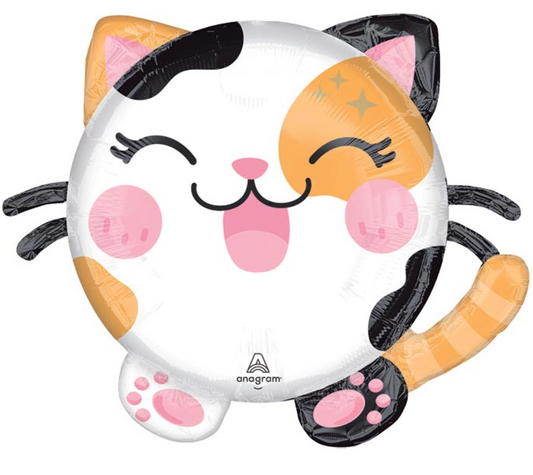 20" PKG ANI KAWAII KITTY ROLY POLIES BALLOON
