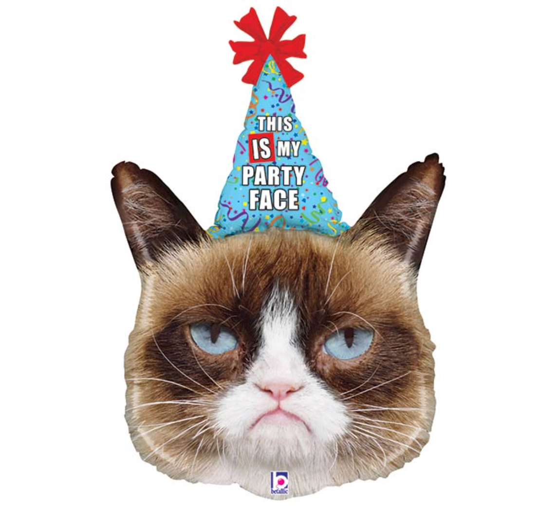 29"PKG PTY GRUMPY CAT BALLOON