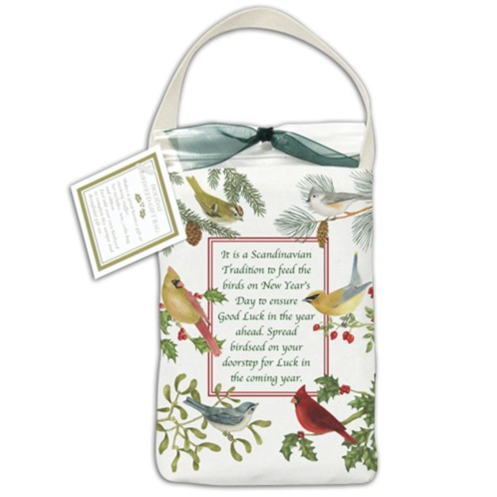Bird Seed Bag -  Holiday Good Luck Tote