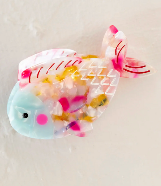 Pink Fish Claw Clip