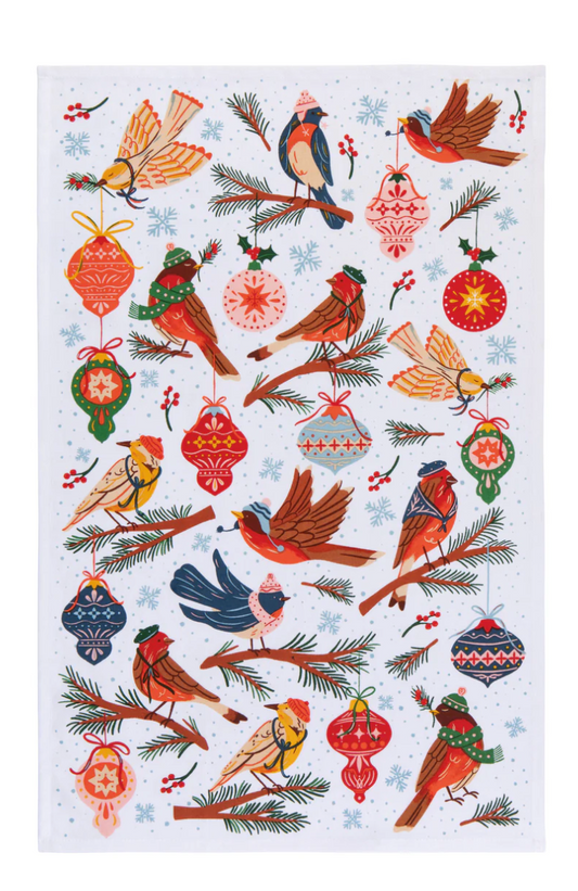 Season's Tweetings Christmas Dishtowel