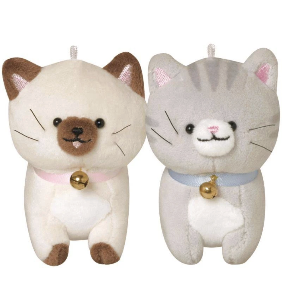 Best Friends Plush Keychain Set- Siamese & American Shorthair