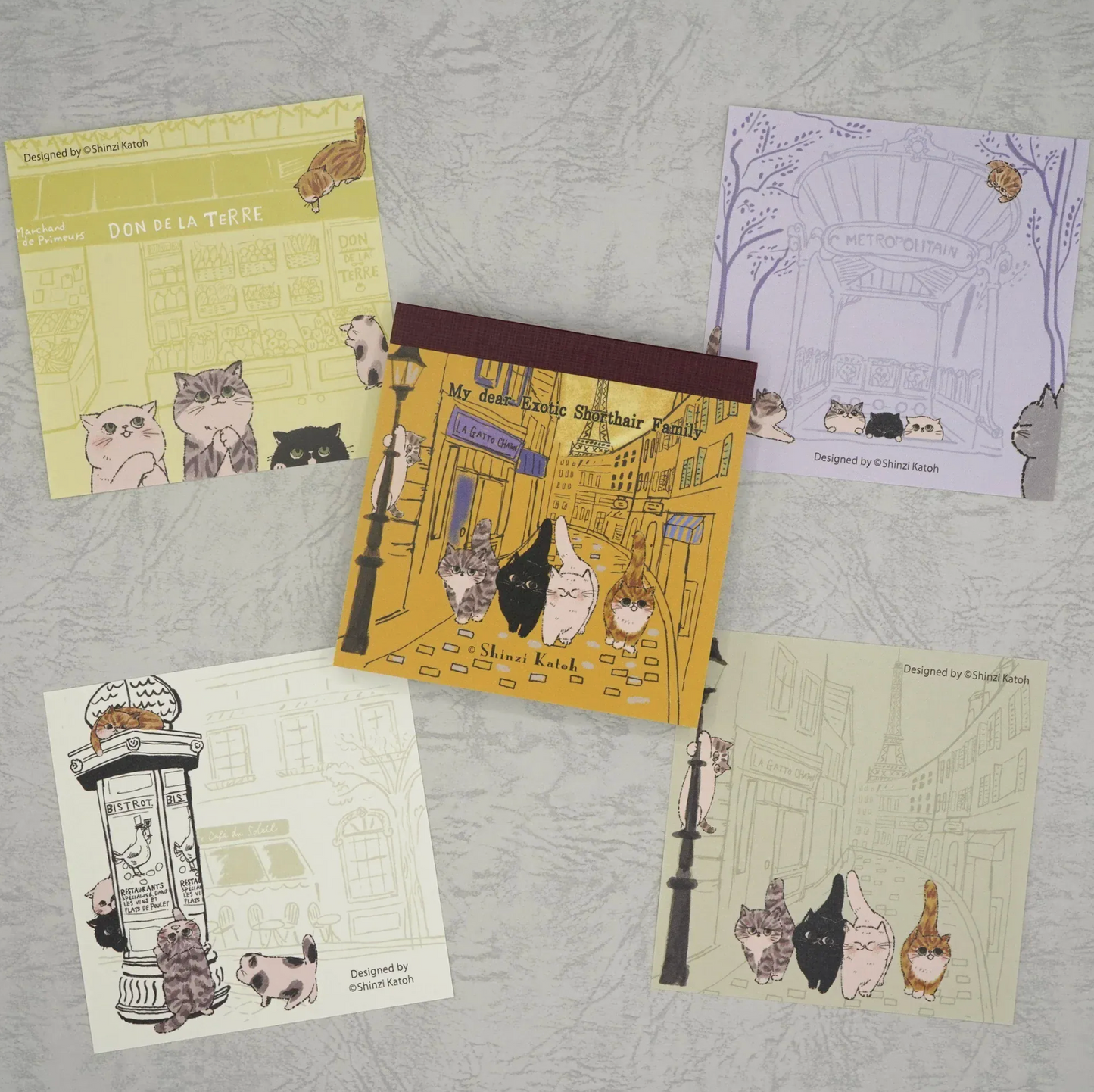 Kinose Shinzi Katoh Square Memo Pad- paris