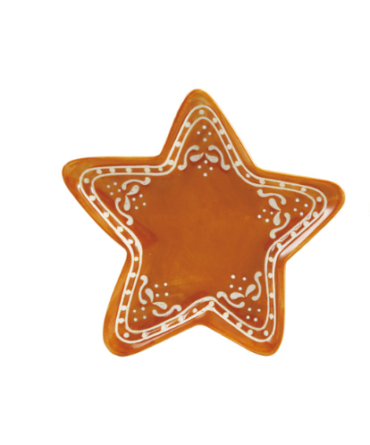 Stoneware Star Shaped Gingerbread Dish