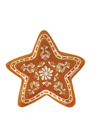 Stoneware Star Shaped Gingerbread Dish