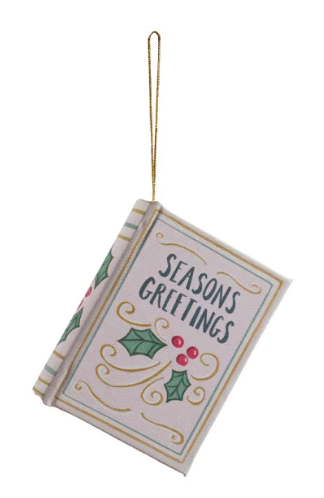 Canvas Book Ornament