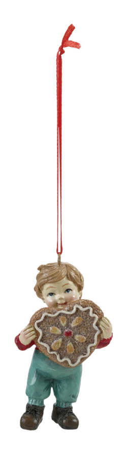 Child with Gingerbread Ornament