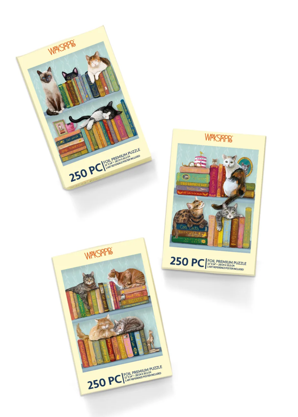 Cats On Books 250 Piece Puzzle