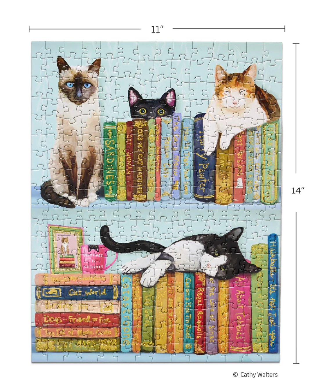 Cats On Books 250 Piece Puzzle