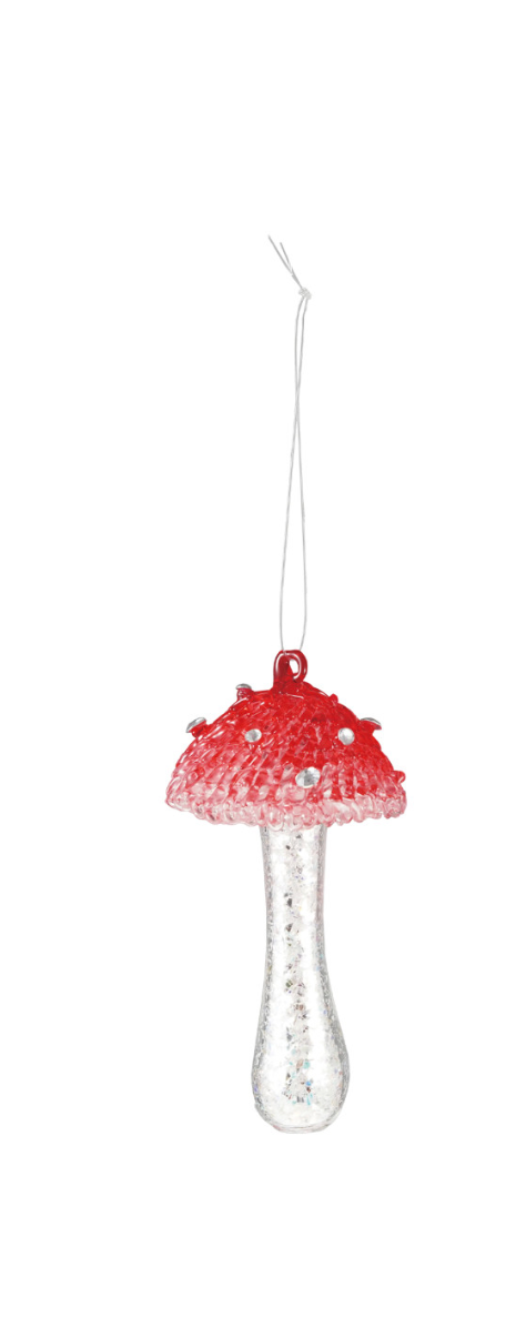 Glass Mushroom Ornament