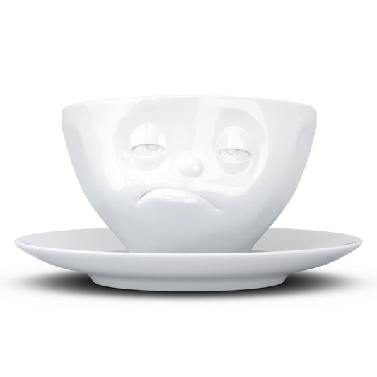 Cup with a facial expression and 6.5 oz capacity