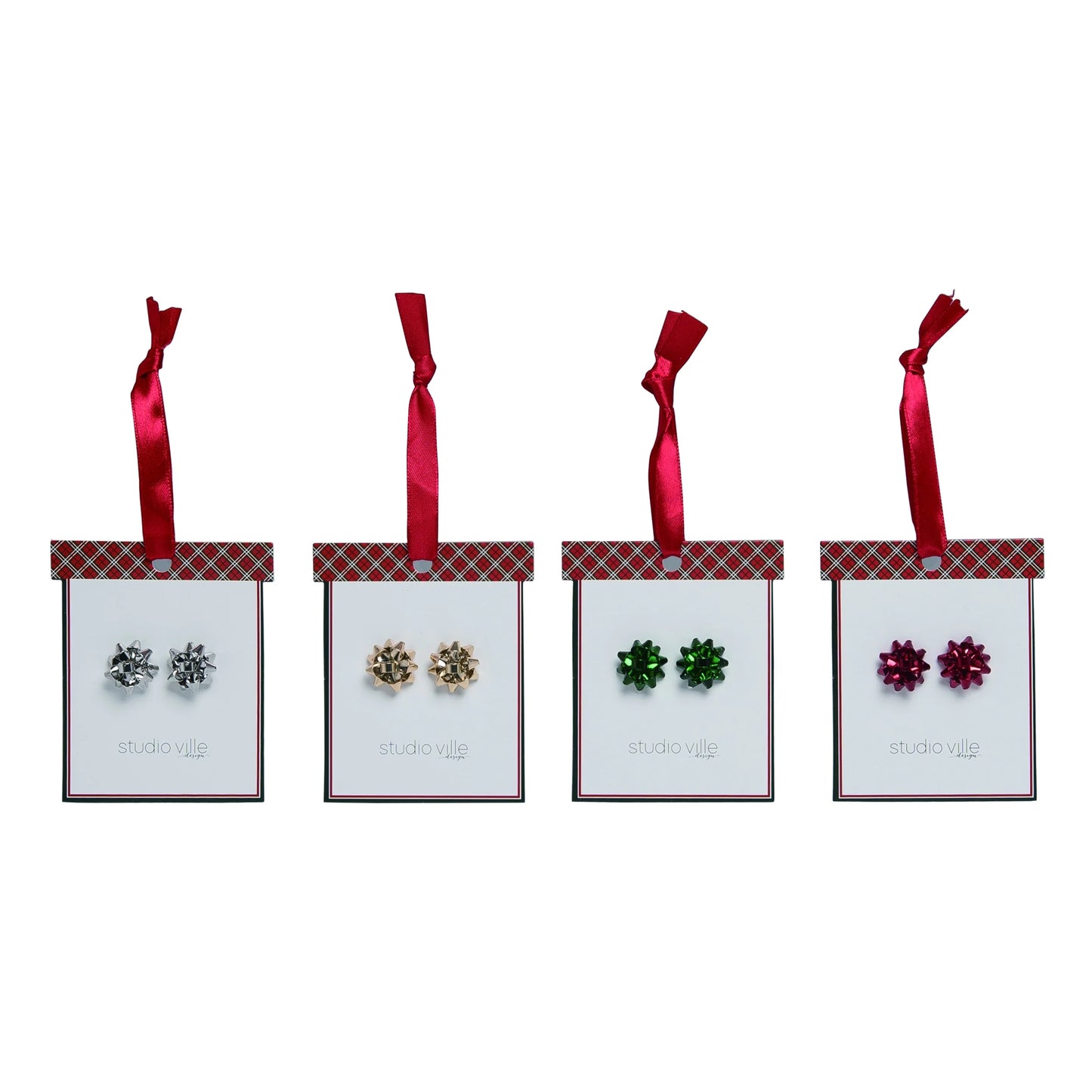 Earrings - Christmas Bow