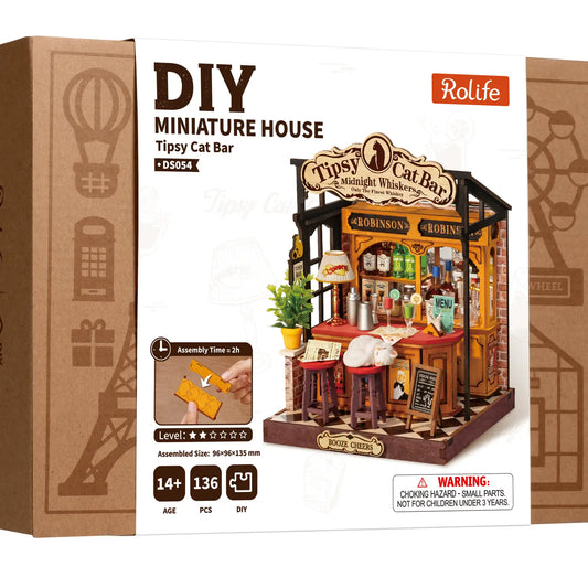 DIY Tipsy Cat Bar Miniature House
