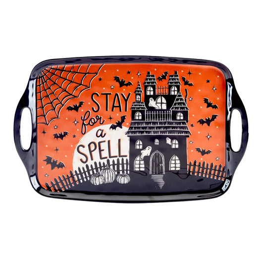 Hocus Pocus Halloween Rectangular Tray with Handles