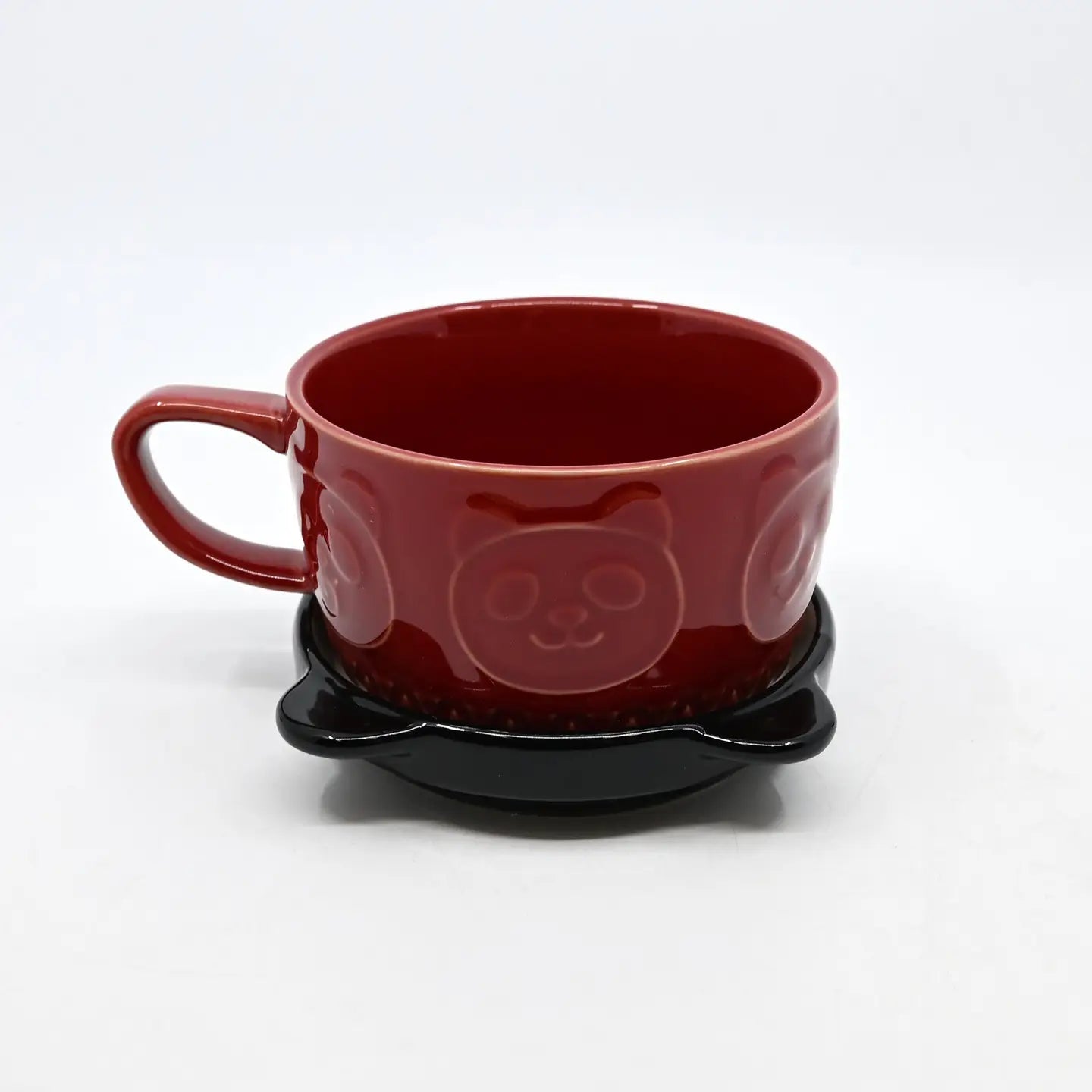 Panda Mug with Saucer Lid