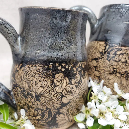 Mug - Flower Garden in Snow Storm (Handmade)