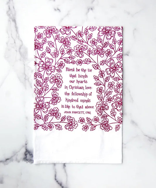 Blest be the tie that binds Hymn Tea Towel