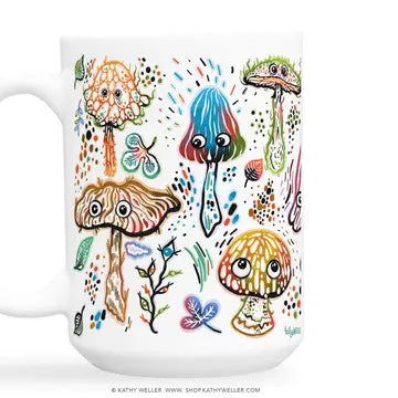 Googly-Eyed Mushrooms Mug - 15oz.