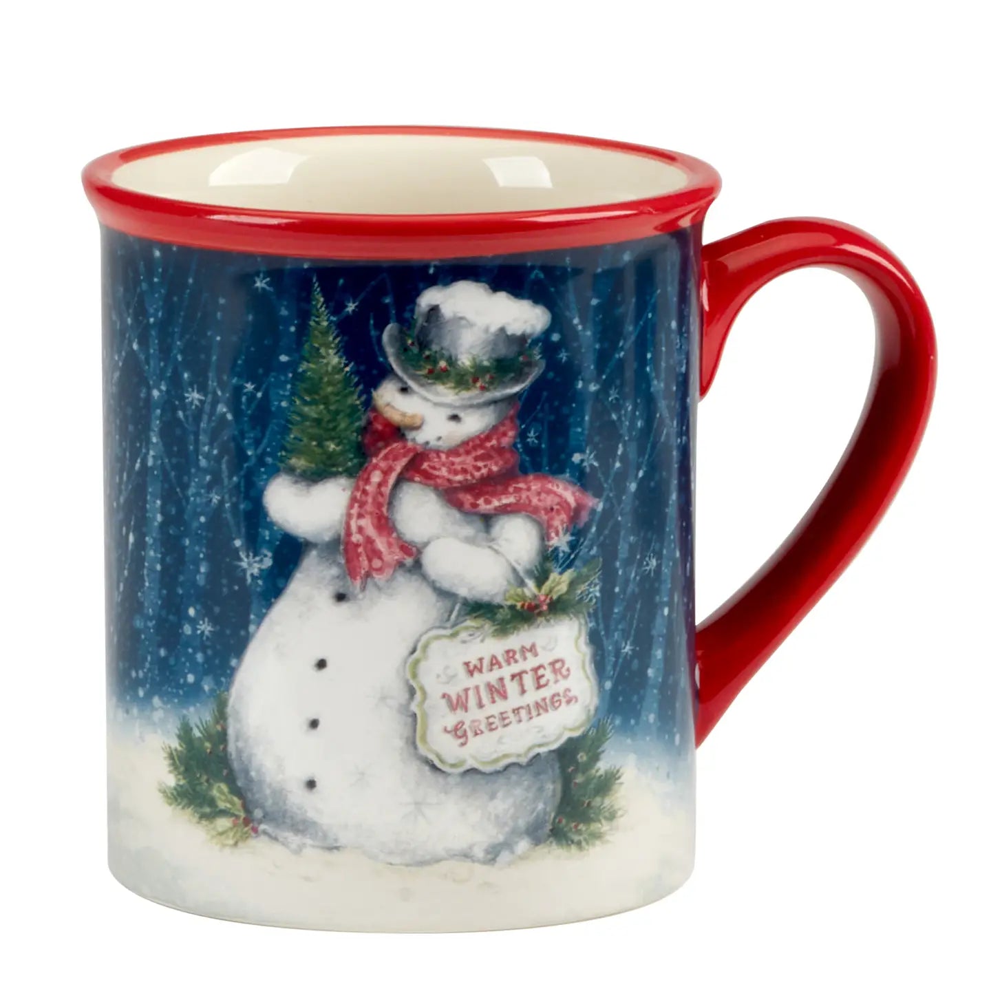 Snowman Greetings Mug 16 oz.  Sold Individually