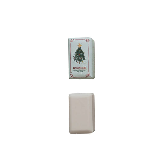 Bar Soap - Christmas Tree Scented Olive Oil & Shea Butter Milled Bar Soap