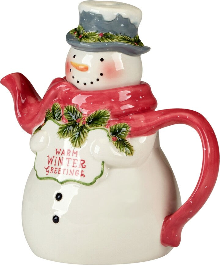 Snowman Greetings 3D Teapot