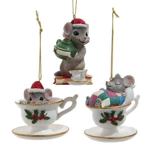 Kurt S. Adler - Mouse with Teacup ornament