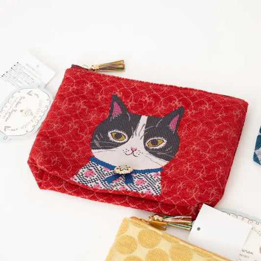 Kusuguru Japan "Honey Bean" Jacquard Pouch