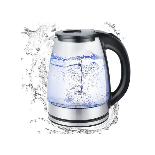 Electric Kettle, 2 Liter Fast Boiling Glass Steel Blue Led