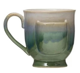 Stoneware Mug with Tea Bag Holder, 3 Colors to choose from