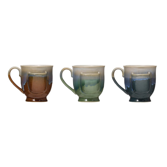 Stoneware Mug with Tea Bag Holder, 3 Colors to choose from