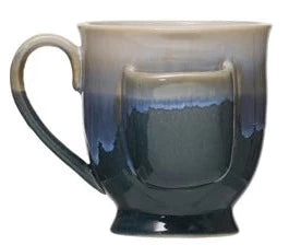 Stoneware Mug with Tea Bag Holder, 3 Colors to choose from