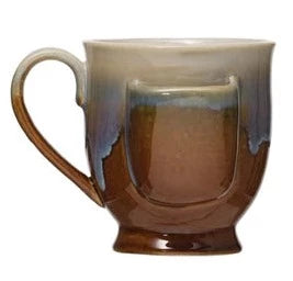 Stoneware Mug with Tea Bag Holder, 3 Colors to choose from