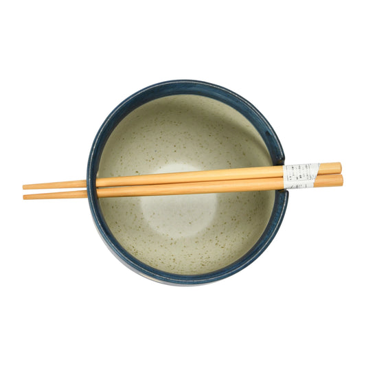 Stoneware Bowl with Chopsticks