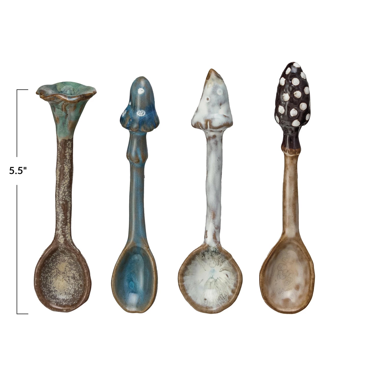 Stoneware Spoon with Mushroom Handle
