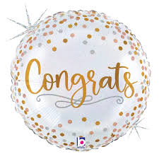 18"PKG CONGRATS CONFETTI BALLOON