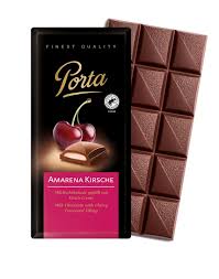 Porta Amarena Kirsche-Milk Chocolate Bar With Amarena Cherry Filling