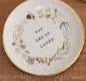 Floral Trinket Plates With Gold Rim