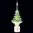 Night Light:  6.75"H Christmas Tree Bubble