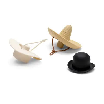 Wine Bottle Stopper Gift Set - 3 Hat Designs | Showdown