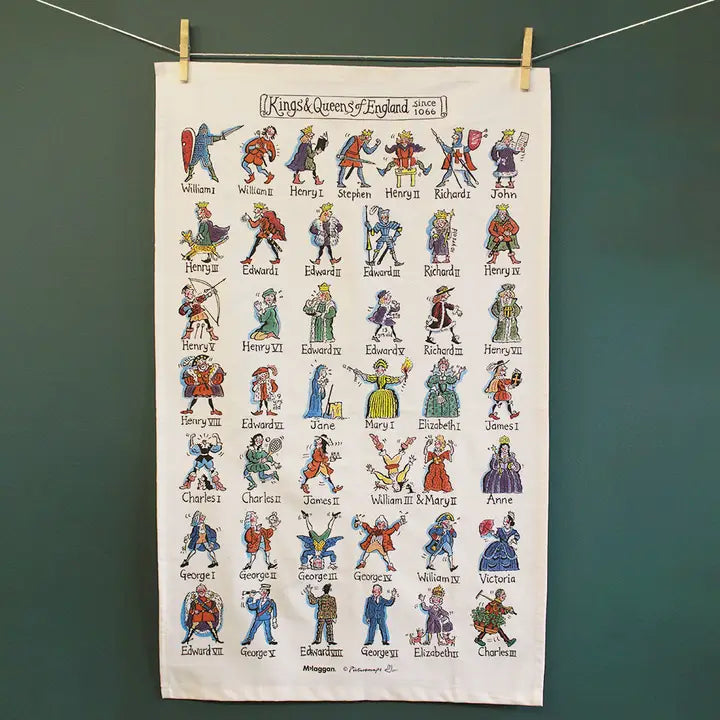 Kings & Queens of England Tea Towel