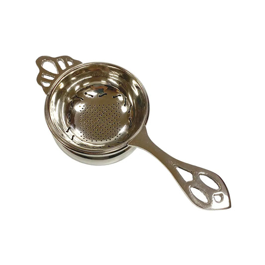 Tea Strainer Nickel Plated with Catch Bowl