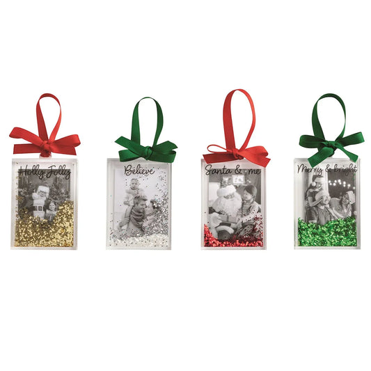 Christmas Glitter Photo Ornament