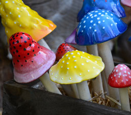 Mushroom Gum Drop Garden Stakes