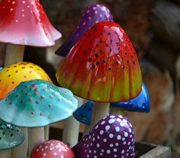 Mushroom Gum Drop Garden Stakes