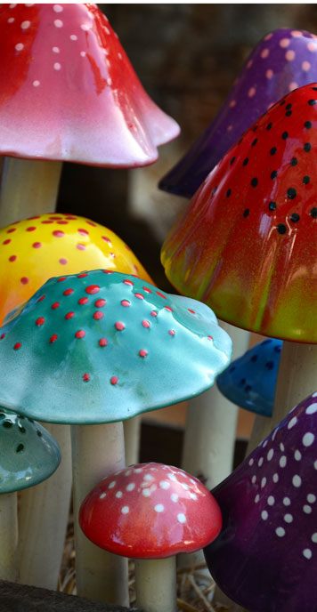 Mushroom Gum Drop Garden Stakes