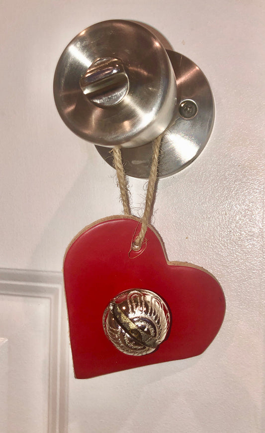 Heart Keepsake Bell W/Natural Rope