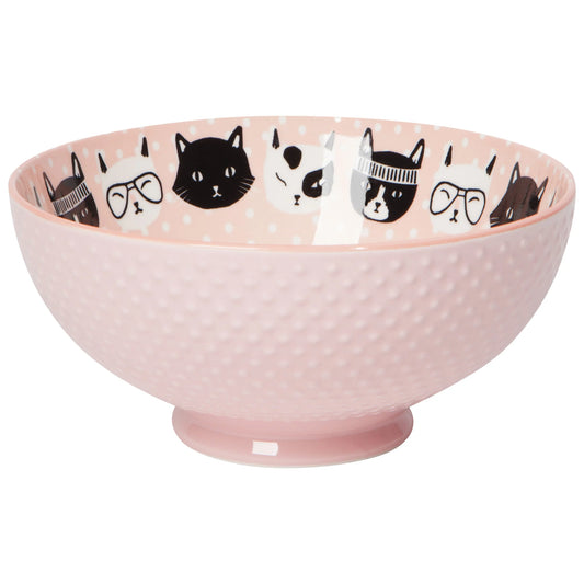 Stamped Bowl 8 inch - Feline Fine